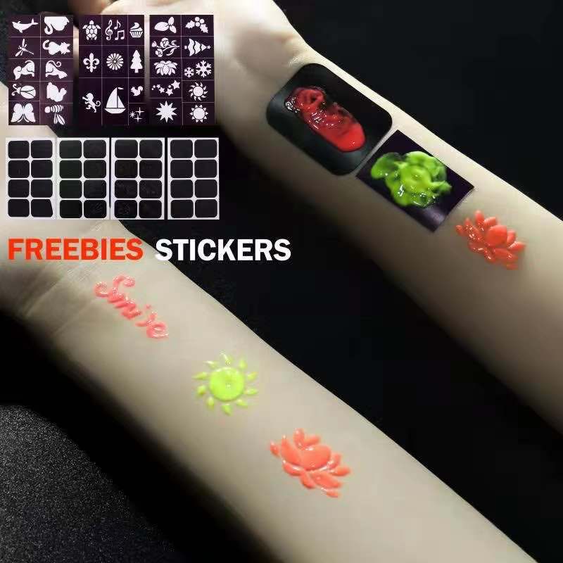 Pintura facial luminosa para bar y discoteca