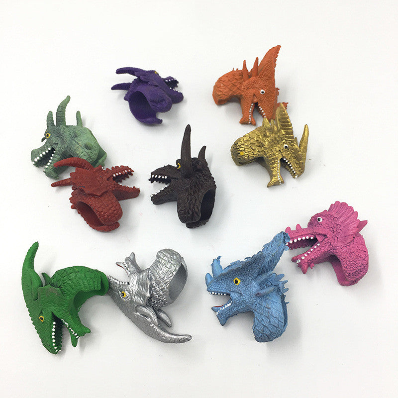Anillo de dinosaurio de simulación para el dedo