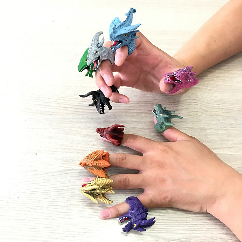 Anillo de dinosaurio de simulación para el dedo