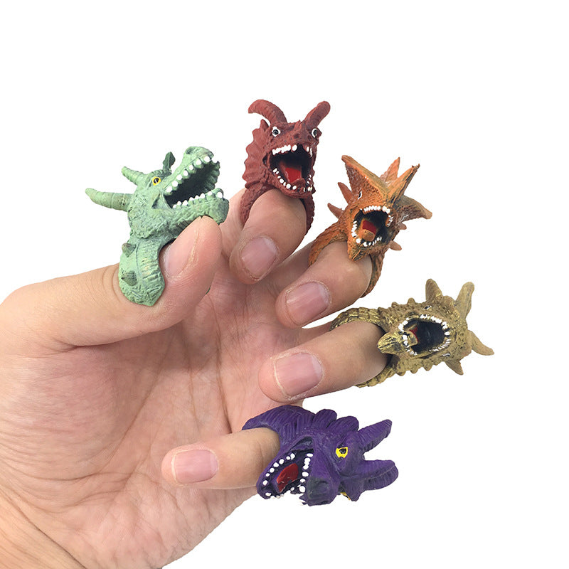 Anillo de dinosaurio de simulación para el dedo
