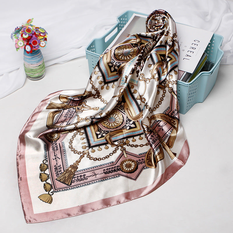 Pañuelo de seda estampado