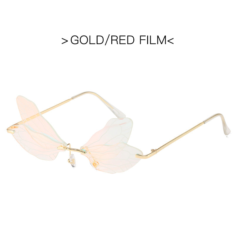 Gafas de sol con alas degradadas de tendencia