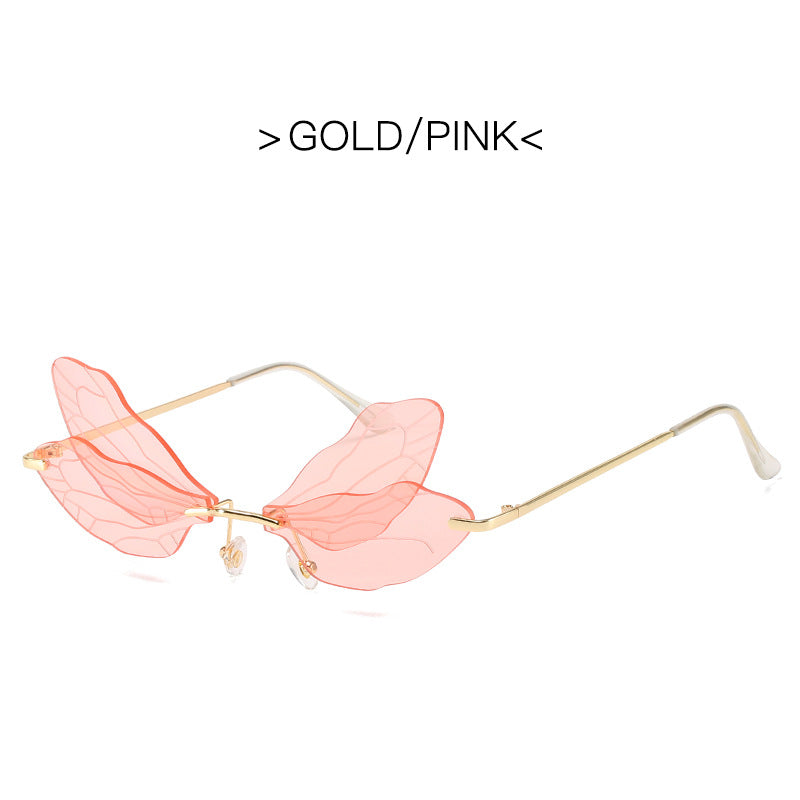 Gafas de sol con alas degradadas de tendencia