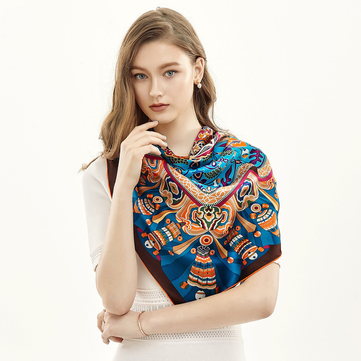 Pañuelo grande de seda