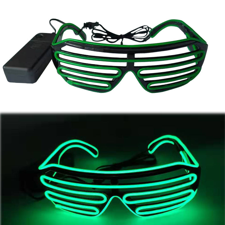 Gafas luminosas de baile de persianas