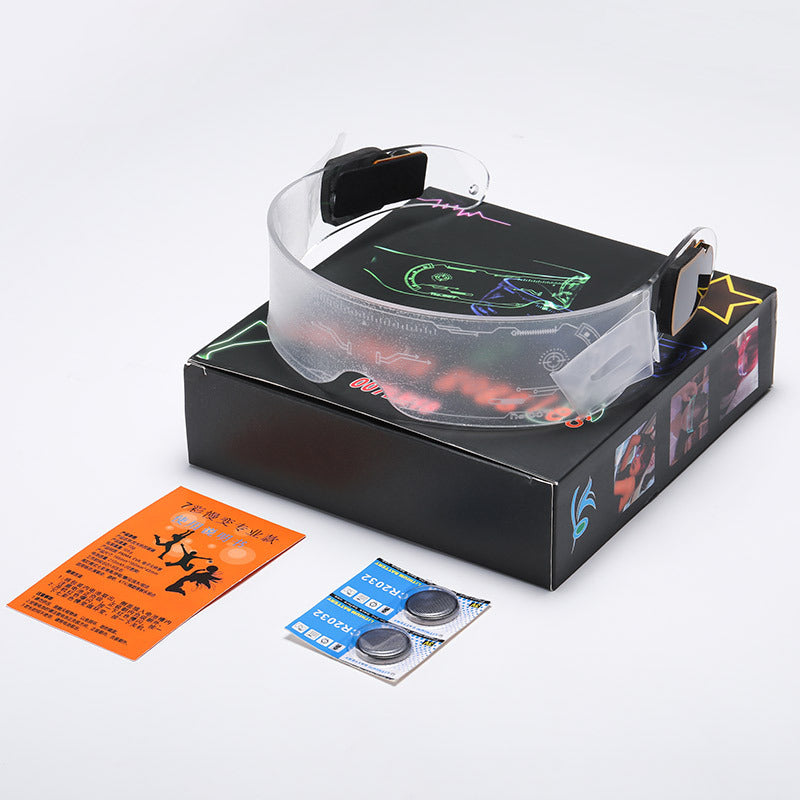 Gafas brillantes futuristas punk