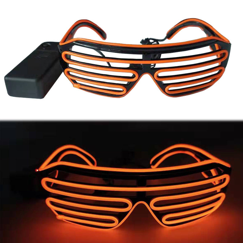 Gafas luminosas de baile de persianas