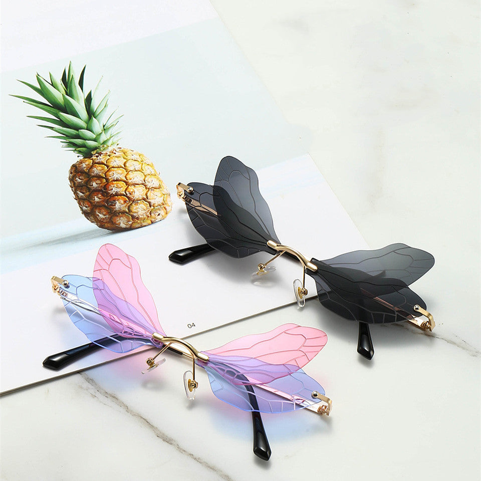 Frameless Dragonfly Wings Sunglasses festival item