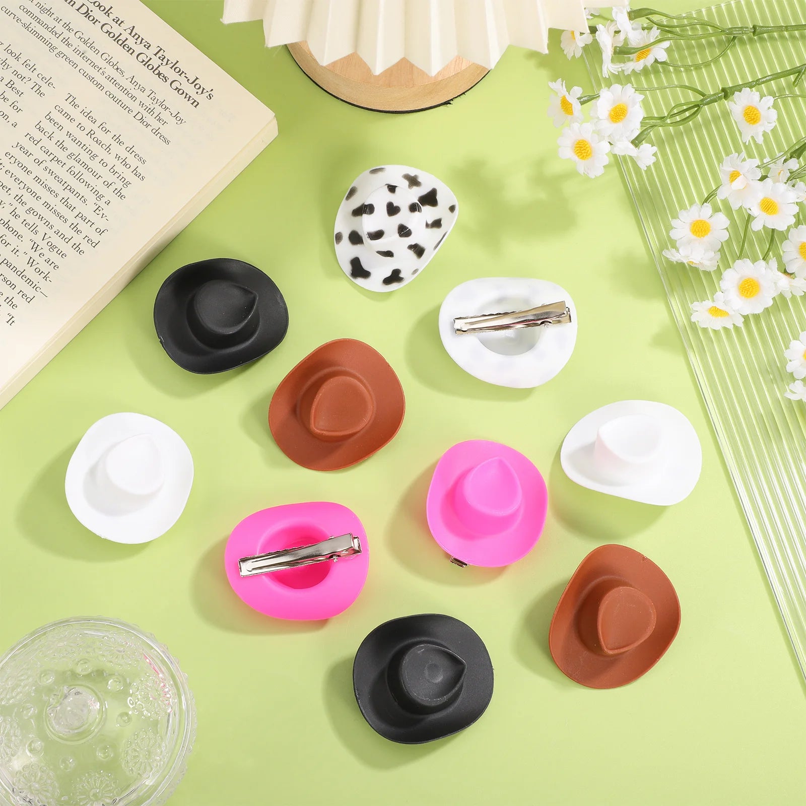 Mini pinzas para sombrero de vaquera - 10 piezas