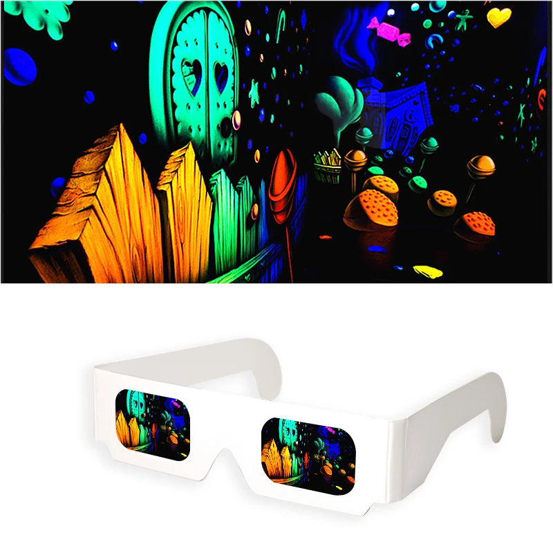 Chromadepth Paper Diffraction Laser Glasses (Prism) festival item