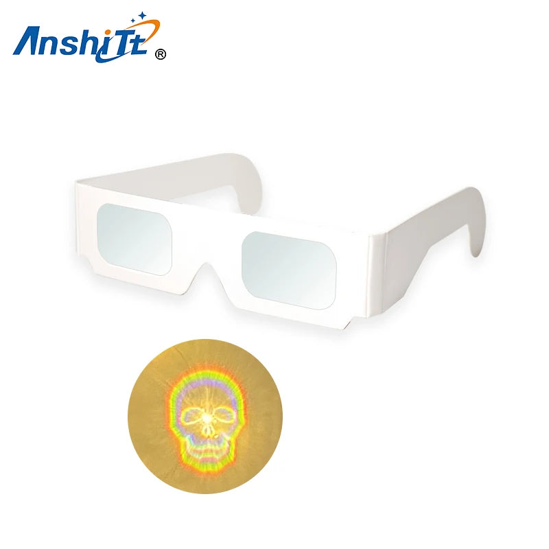 Gafas de difracción de cartón para entretenimiento (forma de corazón) - 100 piezas