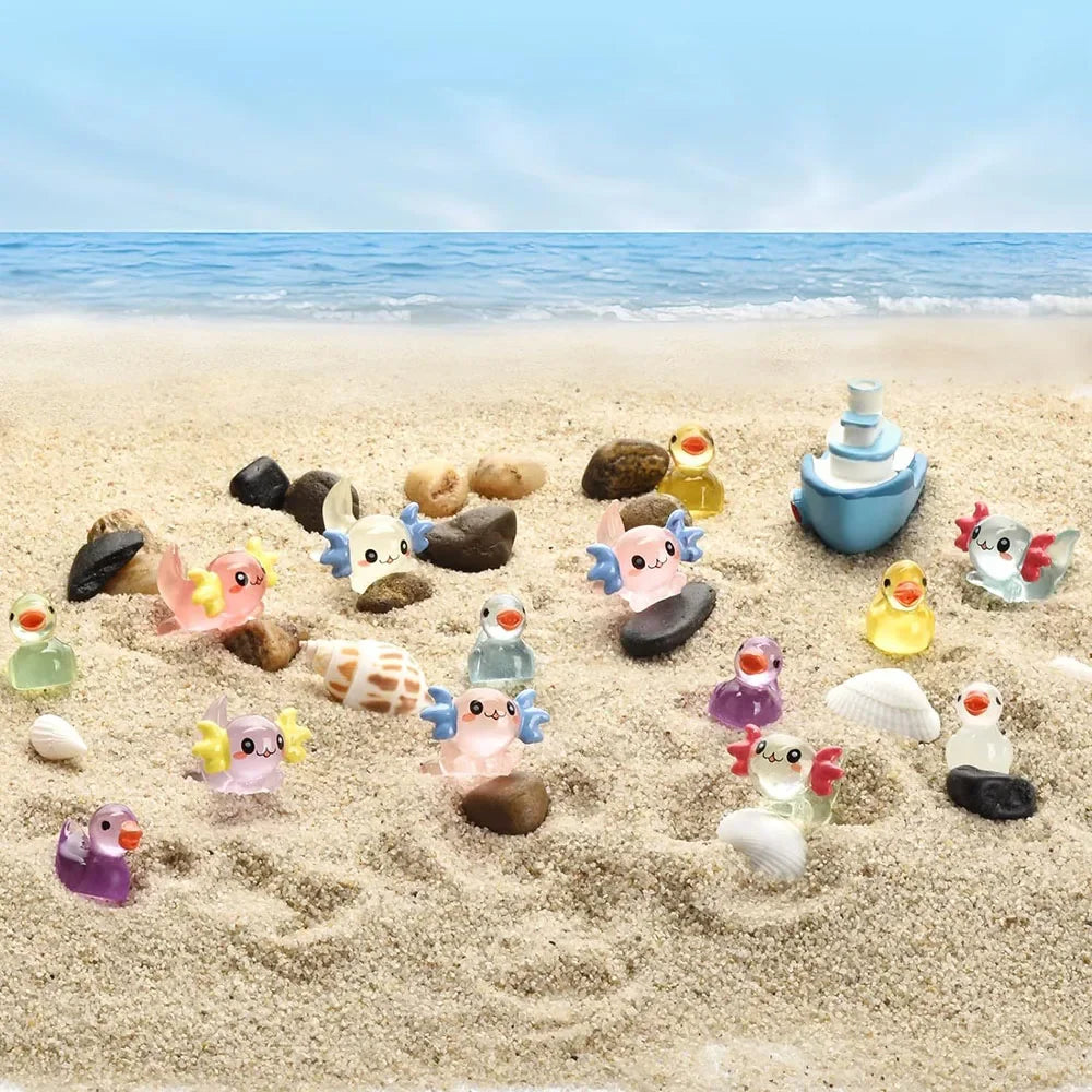 Figura luminosa de ajolote en miniatura - 24 piezas