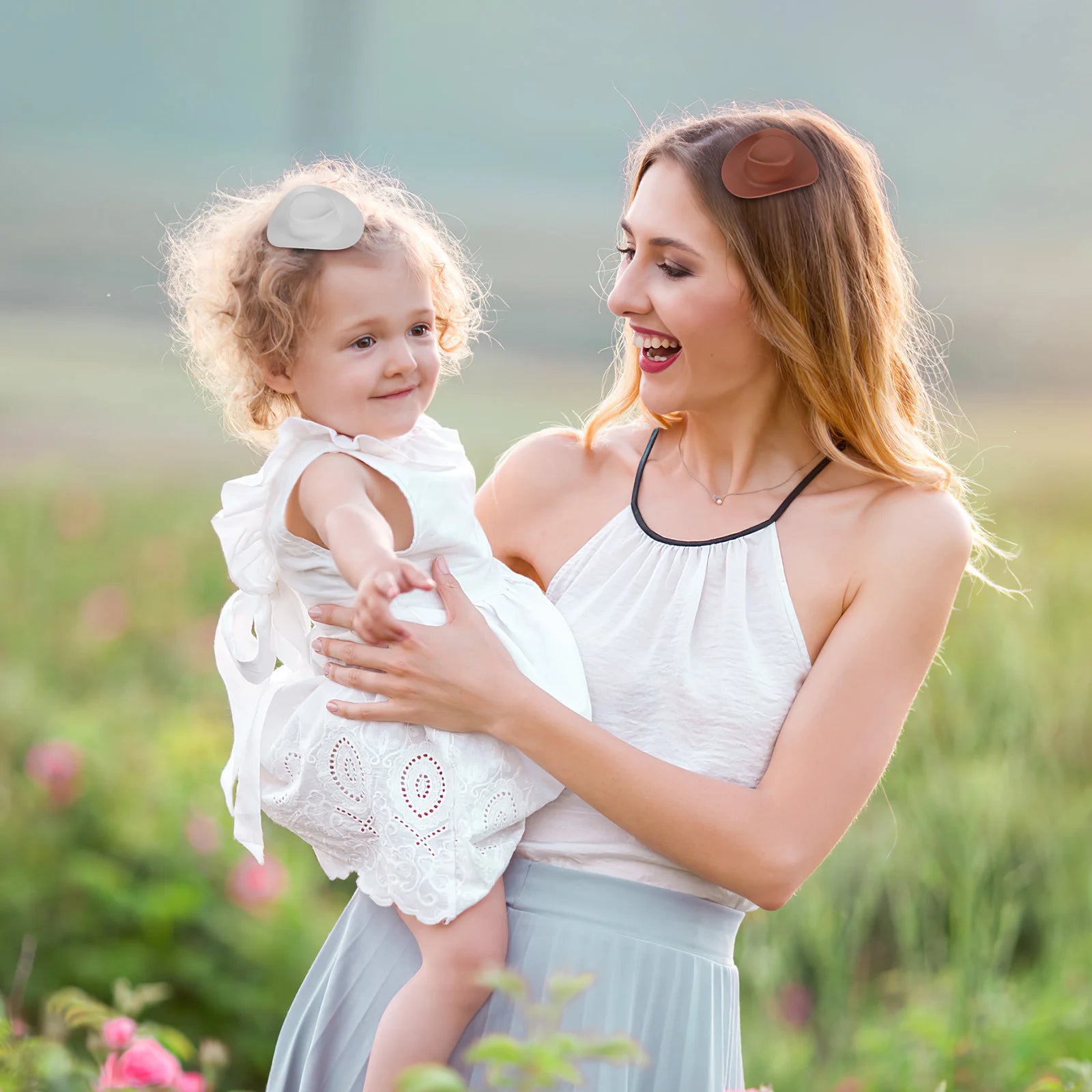 Mini pinzas para sombrero de vaquera - 10 piezas