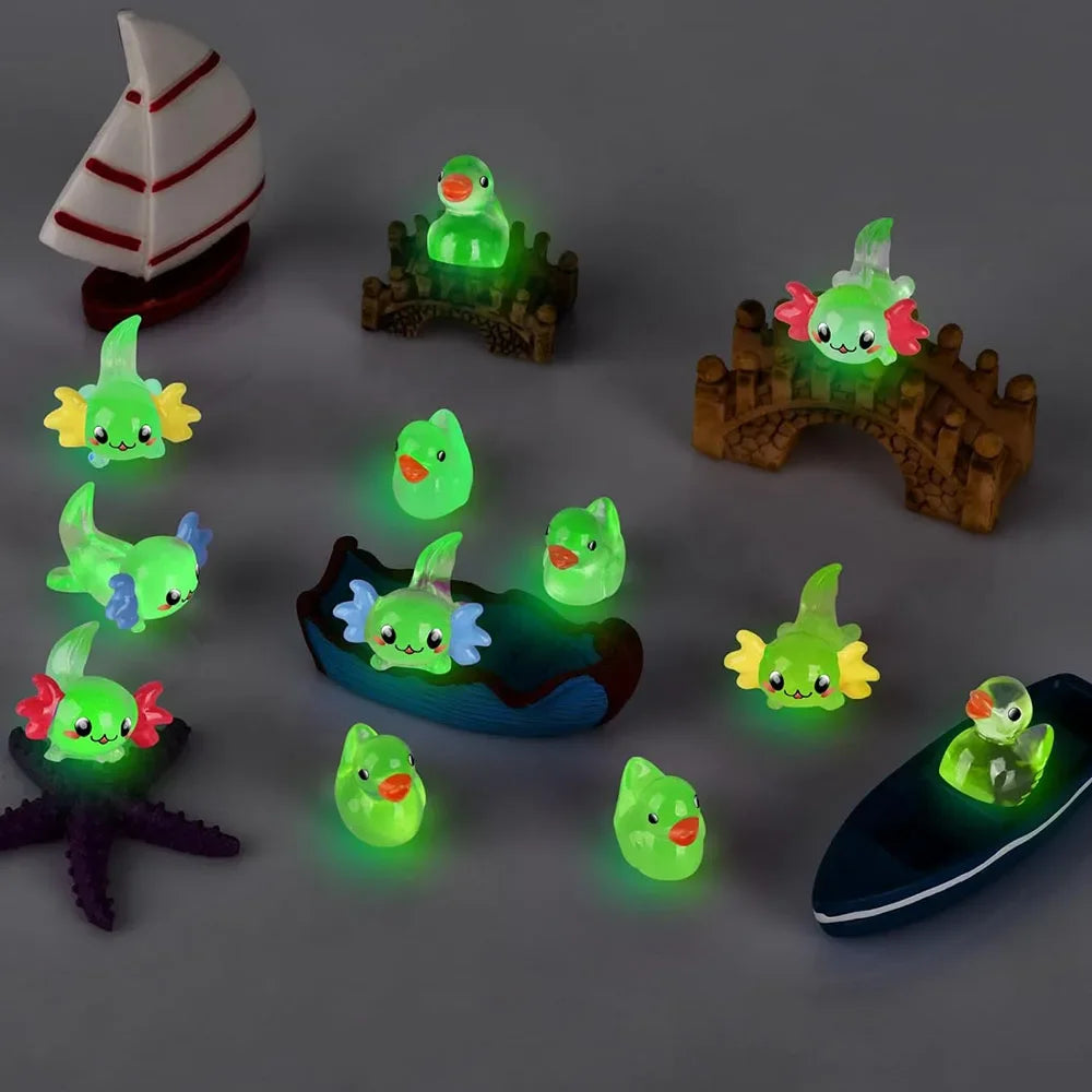 Figura luminosa de ajolote en miniatura - 24 piezas