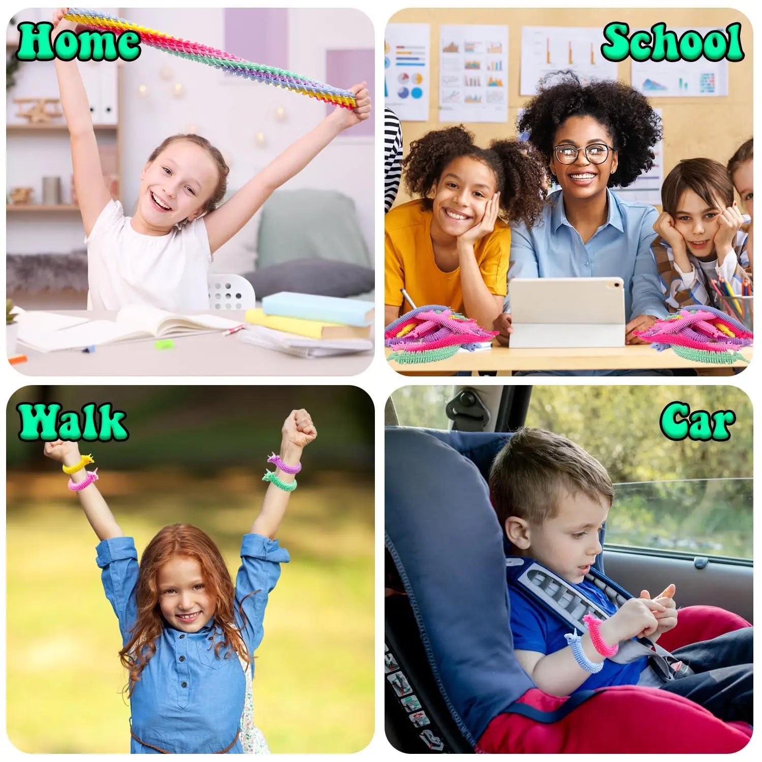 Fideos sensoriales de dinosaurios - 10 piezas