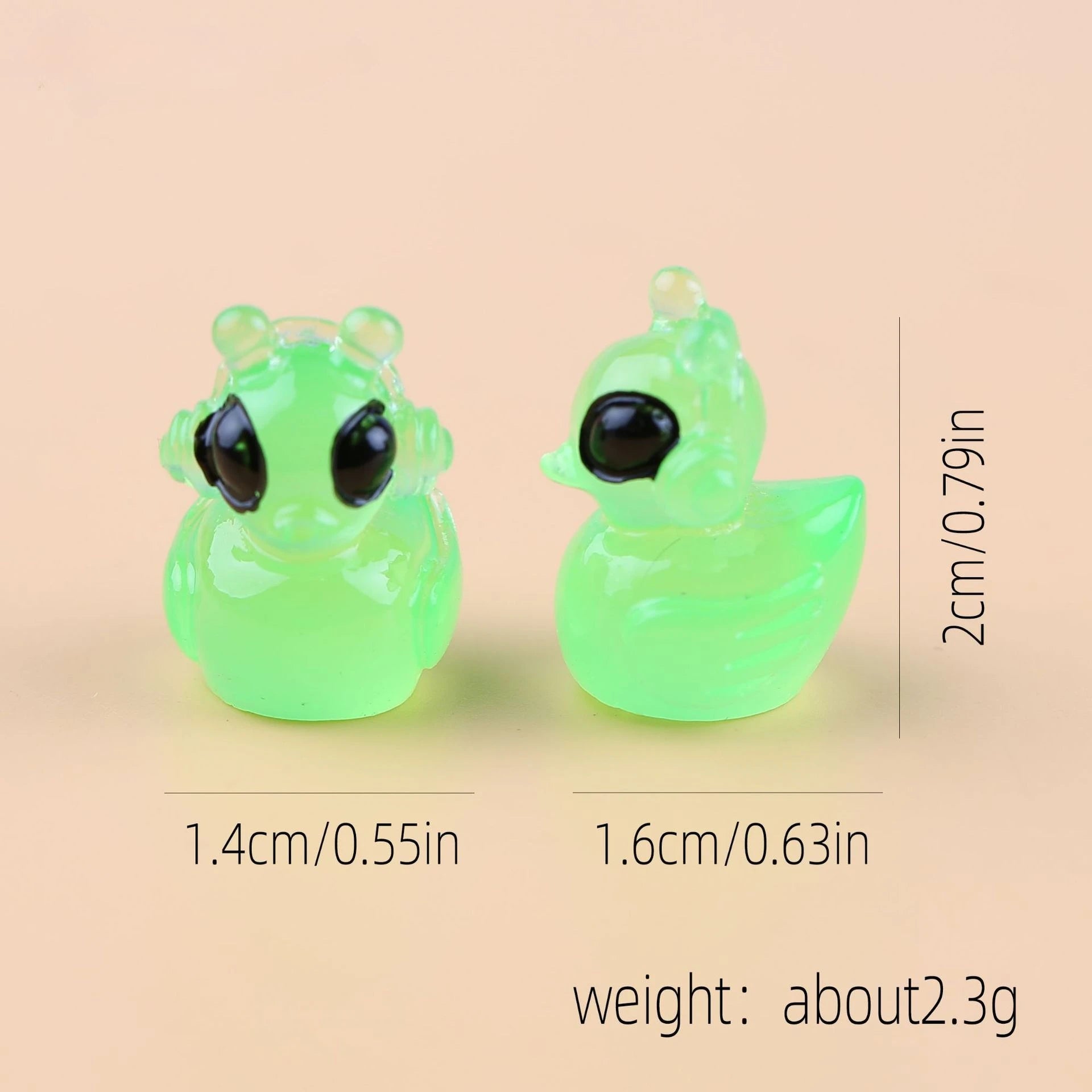 Mini pato alienígena verde - 30/50 piezas
