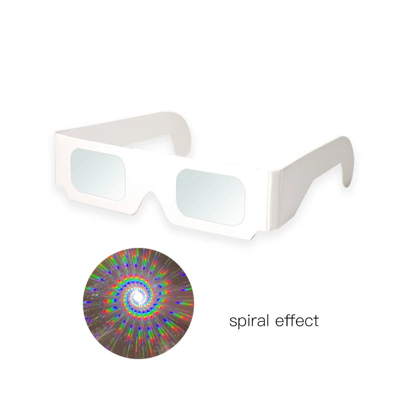 Gafas de difracción de cartón para entretenimiento (forma de corazón) - 100 piezas