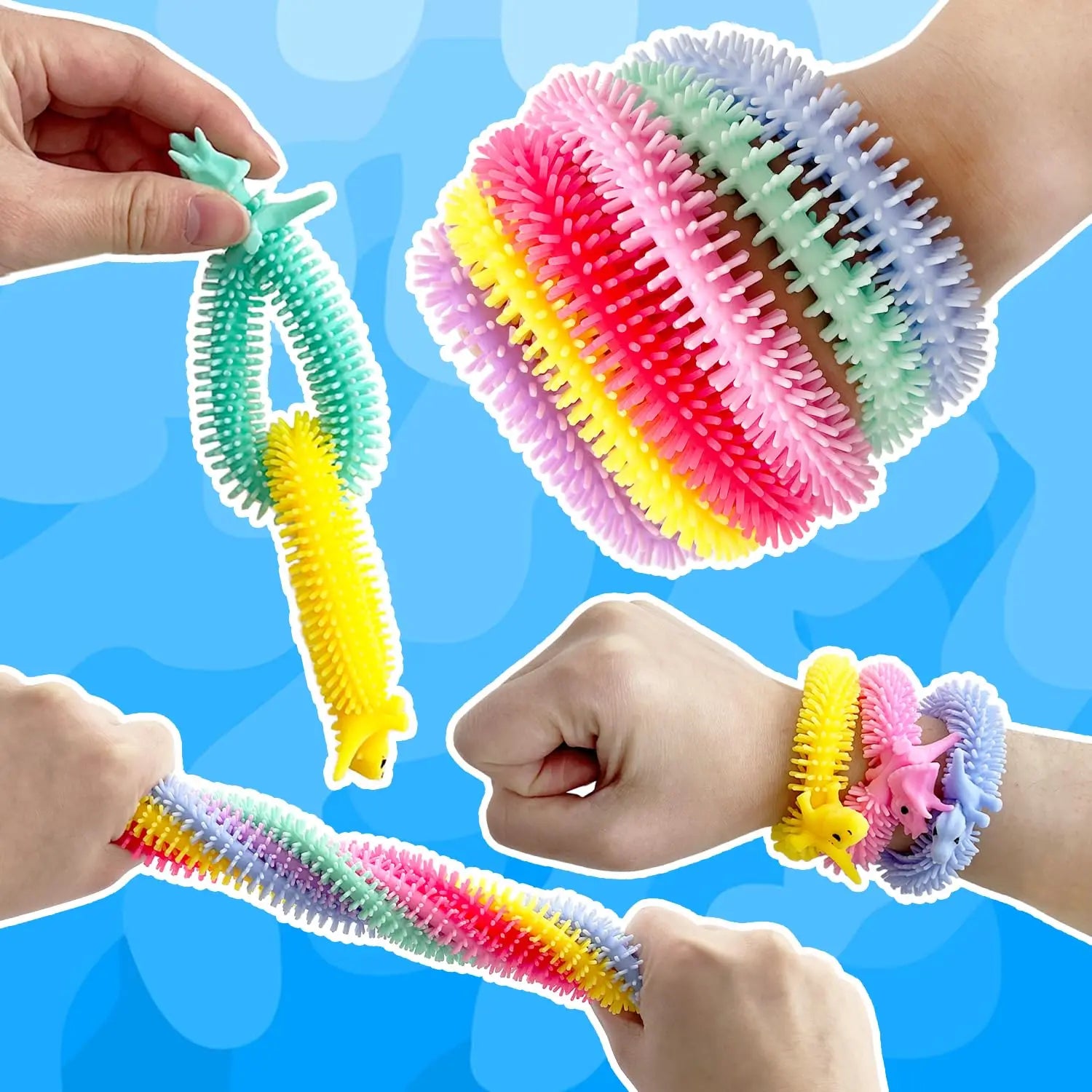 Fideos sensoriales de dinosaurios - 10 piezas