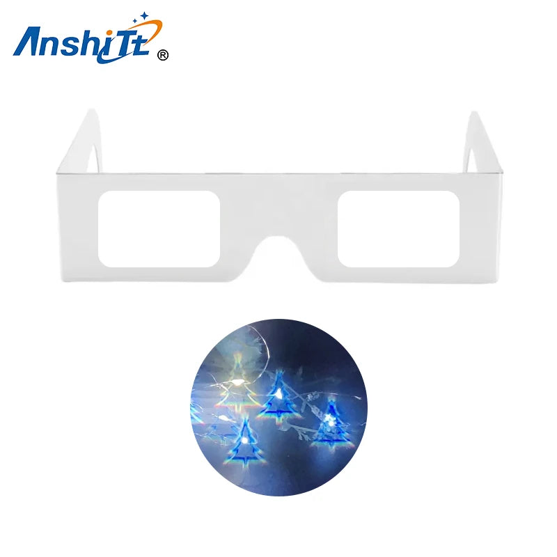 Gafas de difracción de cartón para entretenimiento (forma de corazón) - 100 piezas