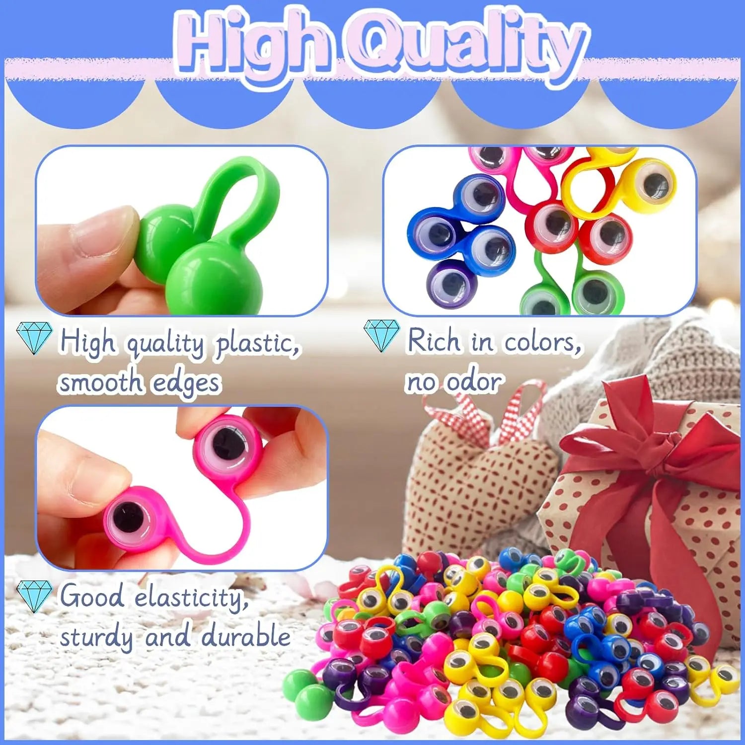 Marionetas de dedo con forma de ojo - 20/50/100 piezas