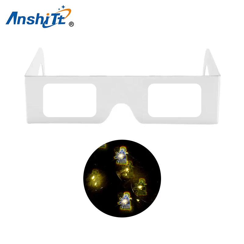 Gafas de difracción de cartón para entretenimiento (forma de corazón) - 100 piezas