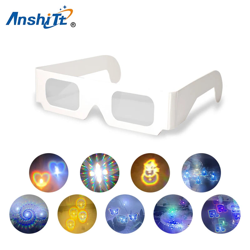 Entertainment Cardboard Diffraction Glasses (Heart) festival item