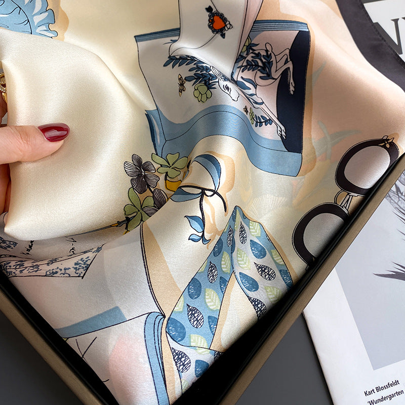 Bufanda cuadrada de primavera