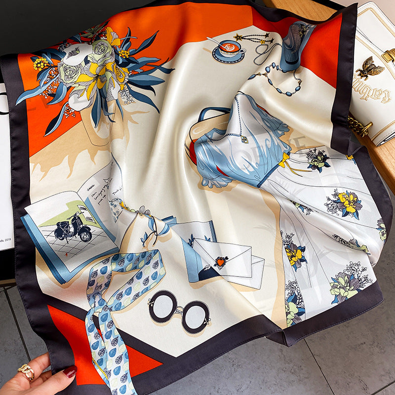 Bufanda cuadrada de primavera