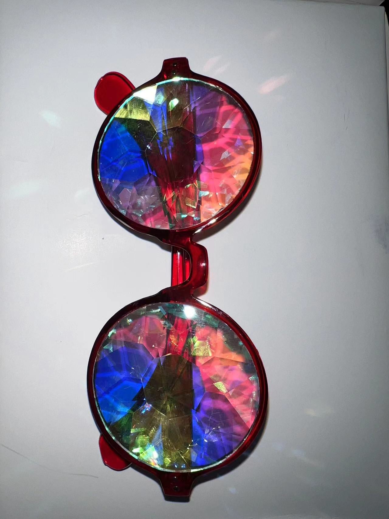 Lunettes de soleil kaléidoscope en verre de concert