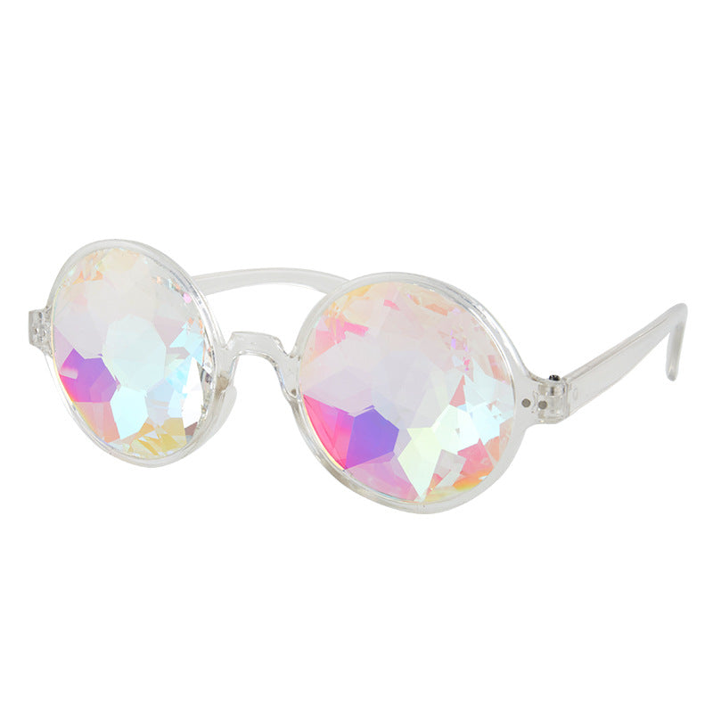 Lunettes de soleil kaléidoscope en verre de concert