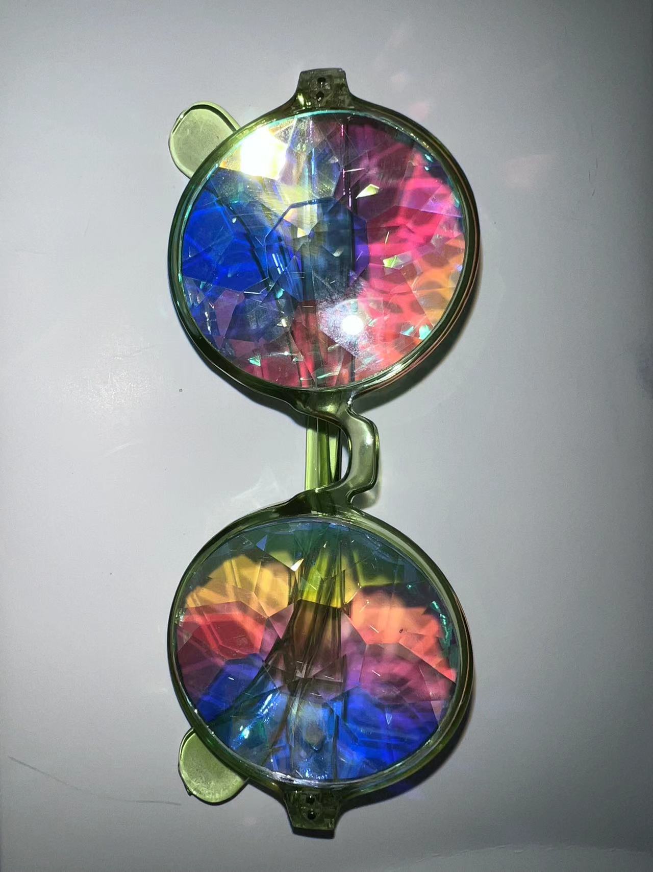 Lunettes de soleil kaléidoscope en verre de concert