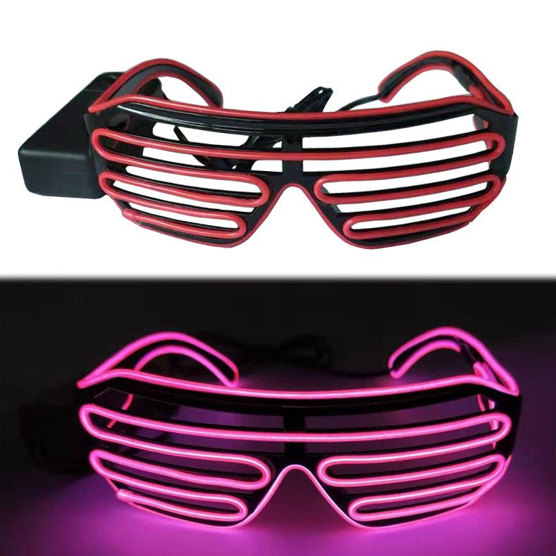 Gafas luminosas de baile de persianas