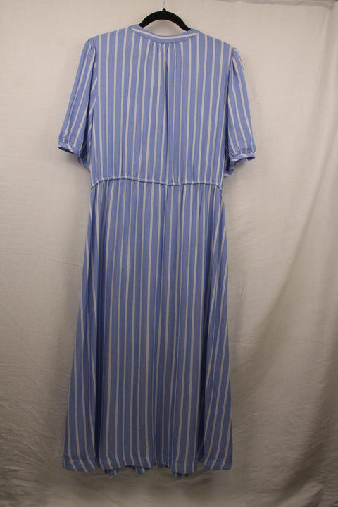 Blue and White Striped Soft Cotton Dress