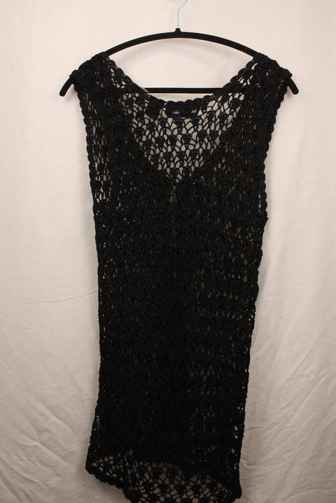 Black Crochet Tank Top