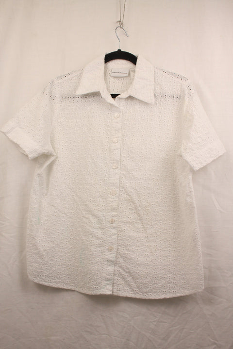 White Patterned Shirt L