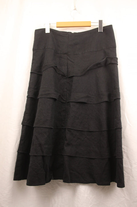 Black Linen Skirt
