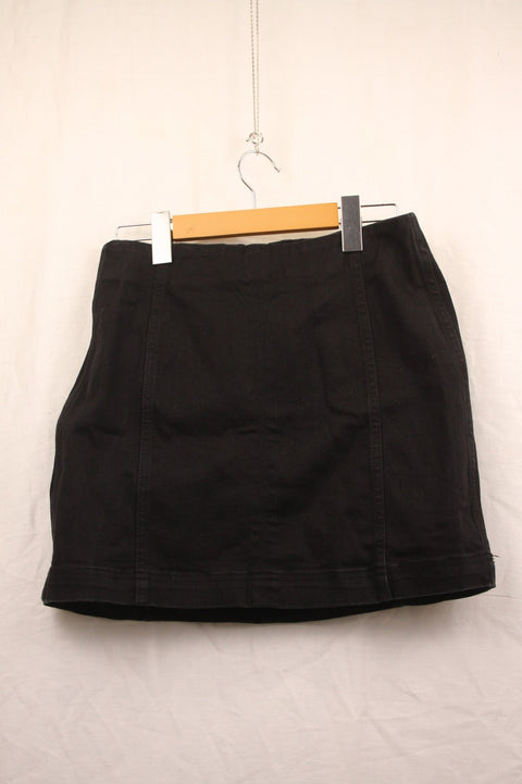 Black Denim Skirt