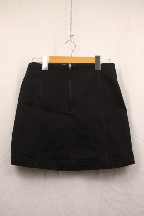 Black Denim Skirt