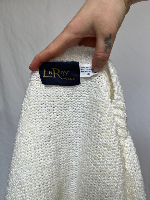 White Knit Sweater XL