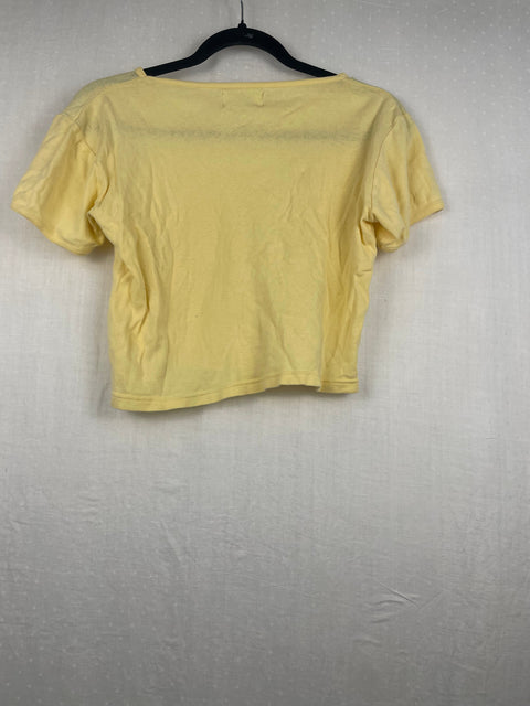 Yellow Cropped T-Shirt