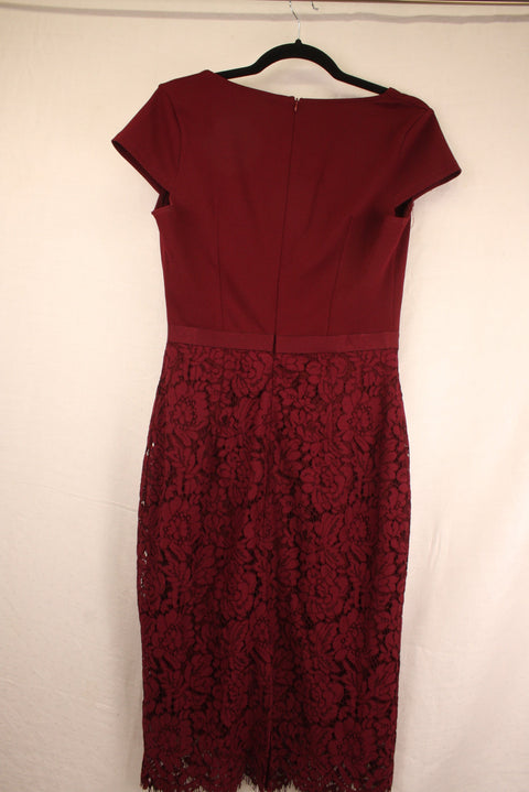 Red Floral Dress--M