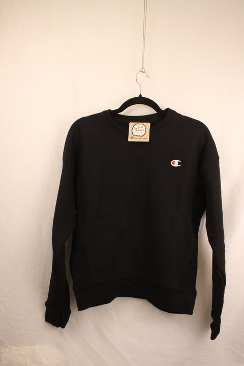 Black Champion Crewneck Sweater--S