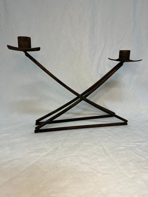 X Shape Metal Candle Holder