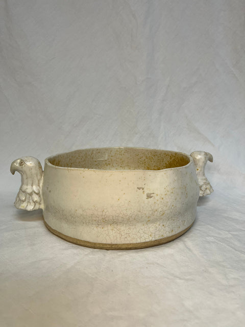 Large Pottery Serving Pot with Handles