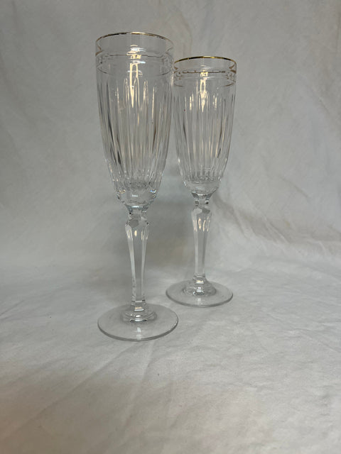 Crystal Shaped Champagne Glasses