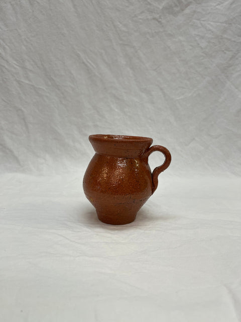 Terracotta Coloured Clay Creamer