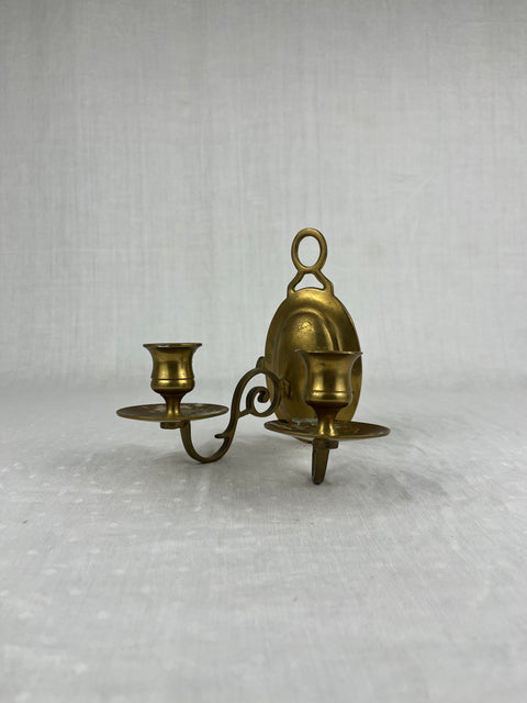 Brass Double Wall Candle Holder